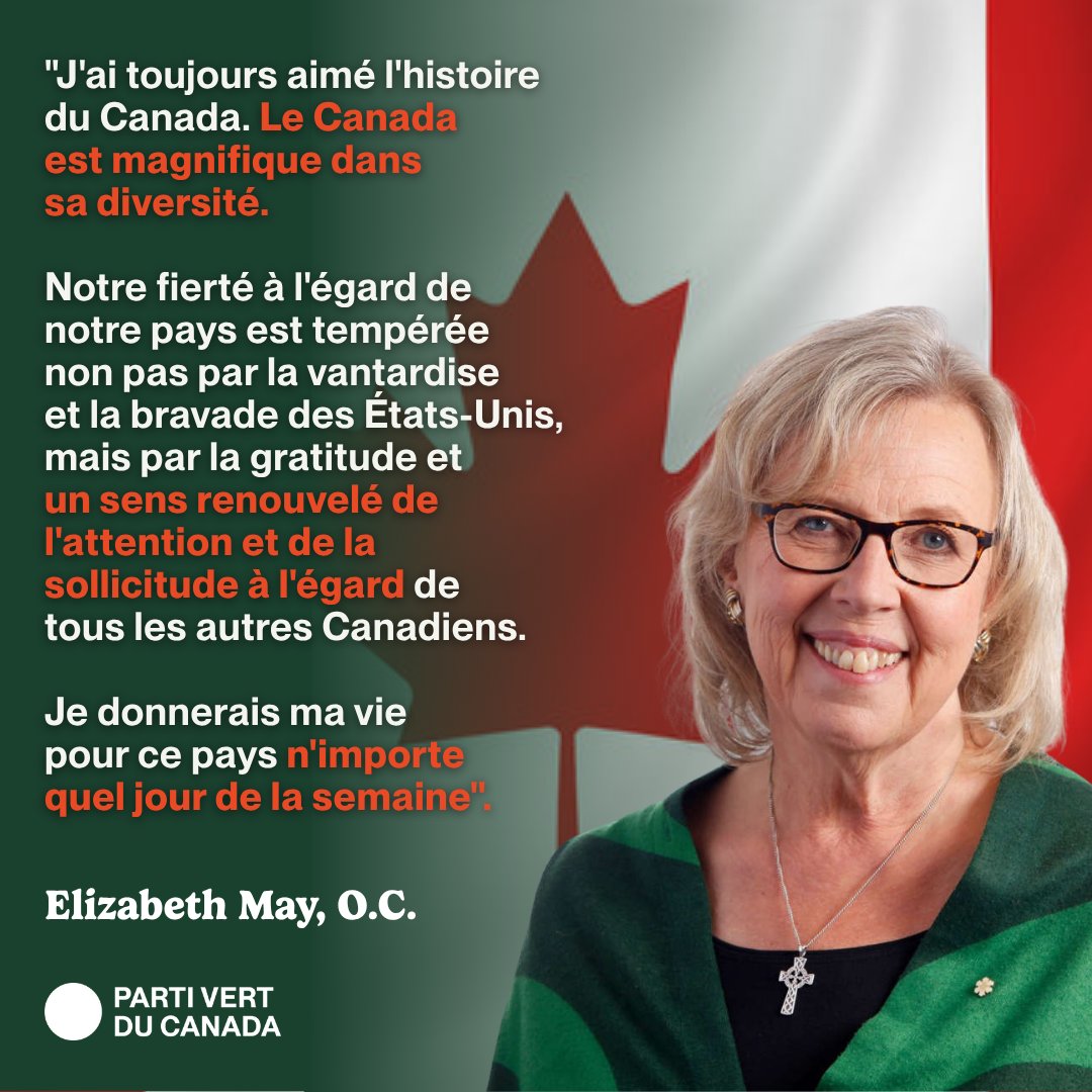 À l'occasion de la fête du Canada, nous célébrons les personnes, les lieux et les communautés qui font de ce pays notre foyer. Vivement un avenir vert, juste et construit pour tous 🇨🇦
