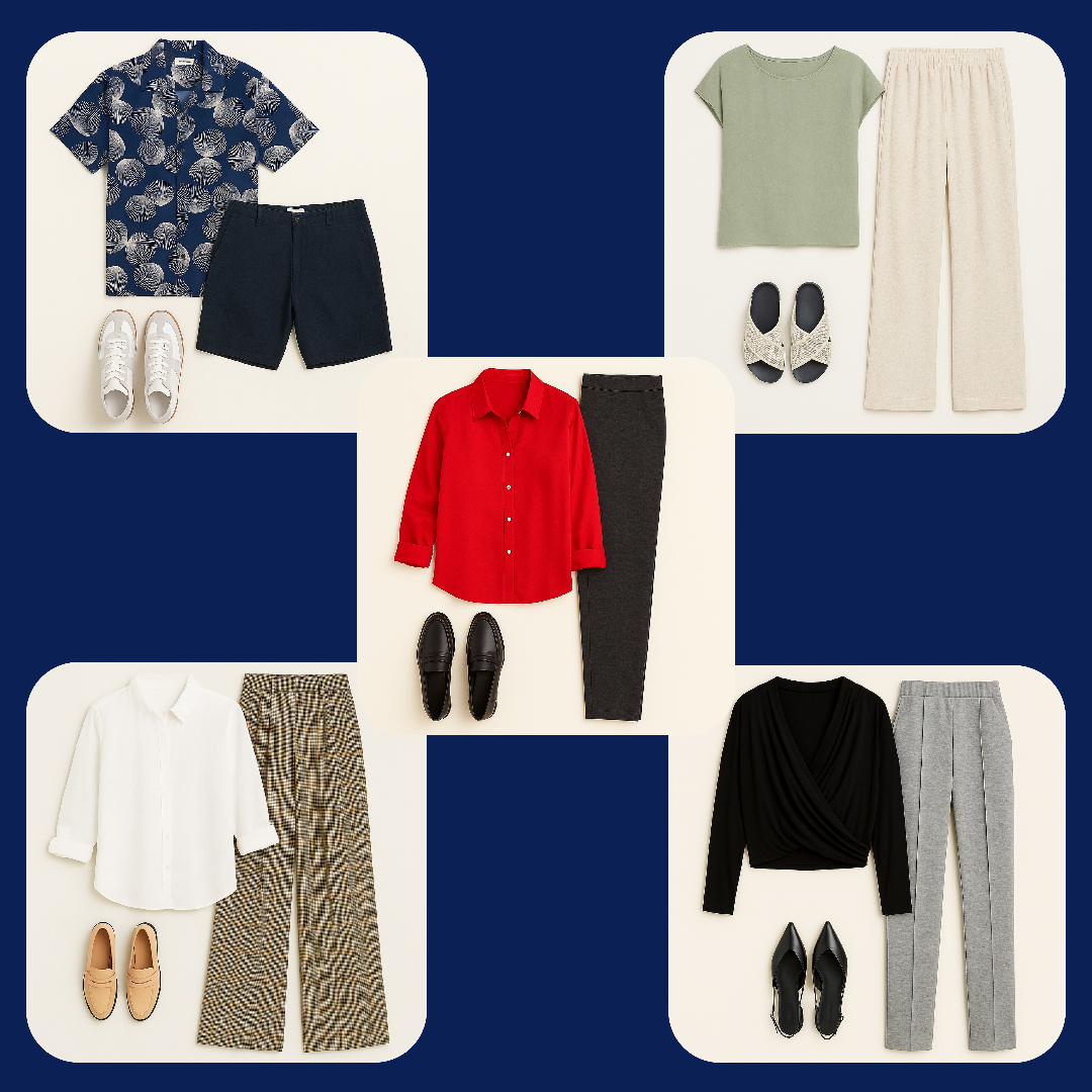 Behind the Seams 👗✨
Real outfits, real impact.
5 flatlays from our styling subscription

♻️Thoughtfully styled
🌱Ethically sourced
💫100% personal

Style that fits your life and your values.
Which look speaks to you?💬👇

#EcoStylist #SustainableFashionStylist #BehindTheSeams