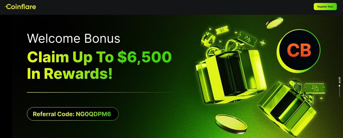 ItsCryptoElias's tweet photo. π© Start trading Bitcoin and crypto yourself with Coinflare!
Low fees, fast execution, and up to $6,500 in welcome rewards!
Double Your First Deposit with 100% Bonus(Up to 5K)
5 Days Left!
π Sign up now: https://t.co/P7d1rVizgg
#Bitcoin #Crypto #Coinflare #CryptoTrading