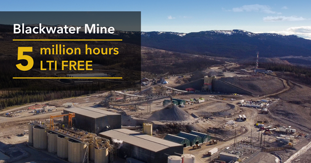 ArtemisGoldInc's tweet image. ICYMI- Last month we announced the Blackwater Mine team achieved another terrific safety milestone – over 5 million hours without a lost time injury (LTI)!

#artemisgold #blackwatermine #miningbc #mining