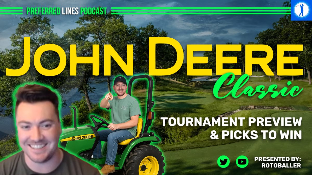 Tonight: LIVE 8:30ET

JDC Show 🚜⛳️

Rocket Recap, Deere Picks, Denny Dirt, and I might go off on a tangent about the deception of strokes gained data.

Prayers up for <a href="/PGATout/">John Haslbauer</a> to keep me from going off the rails.

Let's Ride The Rows🌽

youtube.com/@preferredlines