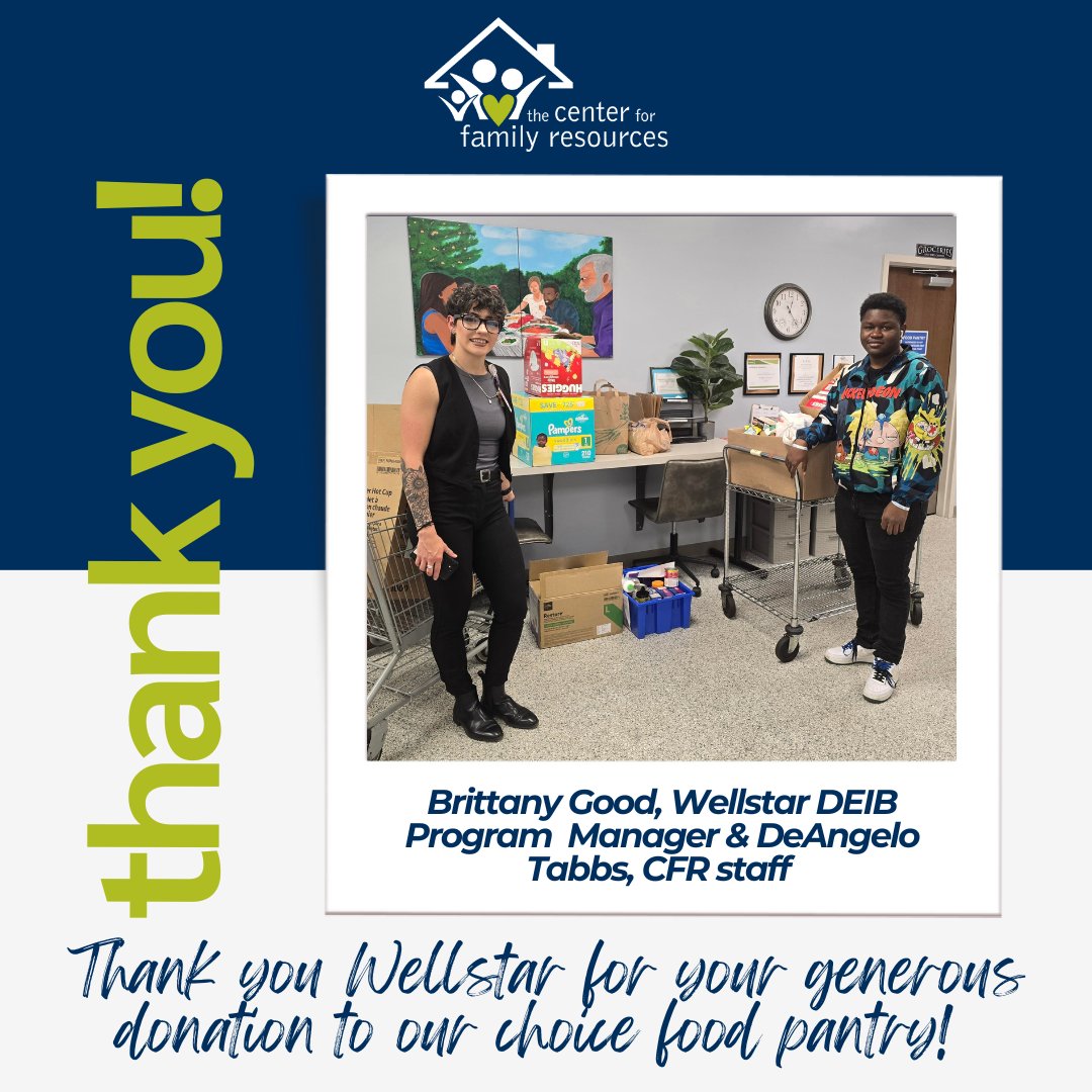 The CFR (@cfrpr) on Twitter photo A heartfelt thank you to Wellstar Health System's Inclusion Council (Windy Hill office) and Brittany Good, DEIB Program Manager, for their generous contribution to our choice food pantry, The Family Cupboard.
<a href="/WellstarHealth/">Wellstar Health System</a> #wellstar #thecfr #givingback #inclusionmatters A heartfelt thank you to Wellstar Health System's Inclusion Council (Windy Hill office) and Brittany Good, DEIB Program Manager, for their generous contribution to our choice food pantry, The Family Cupboard.
<a href="/WellstarHealth/">Wellstar Health System</a> #wellstar #thecfr #givingback #inclusionmatters