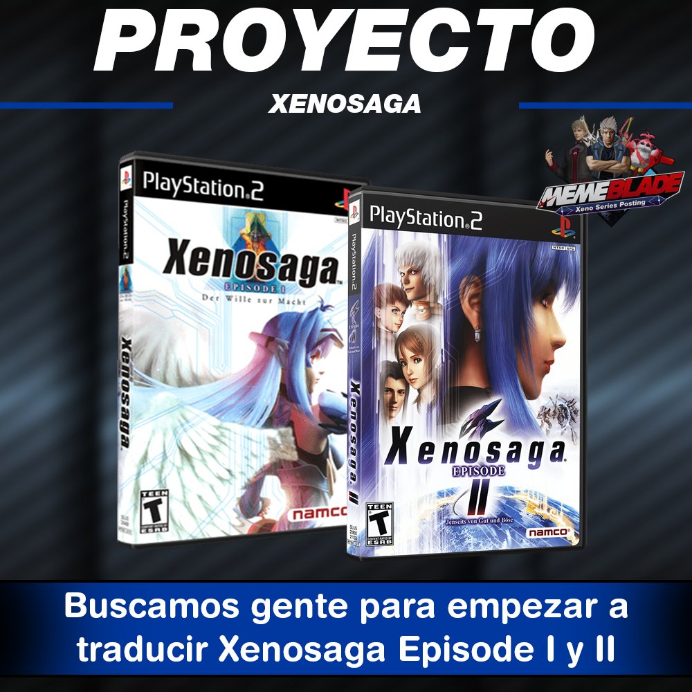 Yukino0031's tweet photo. 🔴 BUSCAMOS GENTE PARA EMPEZAR A TRADUCIR XENOSAGA EPISODE I y II al ESPAÑOL 🔴

Para que más gente de la comunidad en español pueda jugar Xenosaga cómodamente, estamos buscando gente para que puedan apoyarnos en la traducción al español.

Les comentare los detalles en este hilo. https://t.co/JW9ismZ3pR