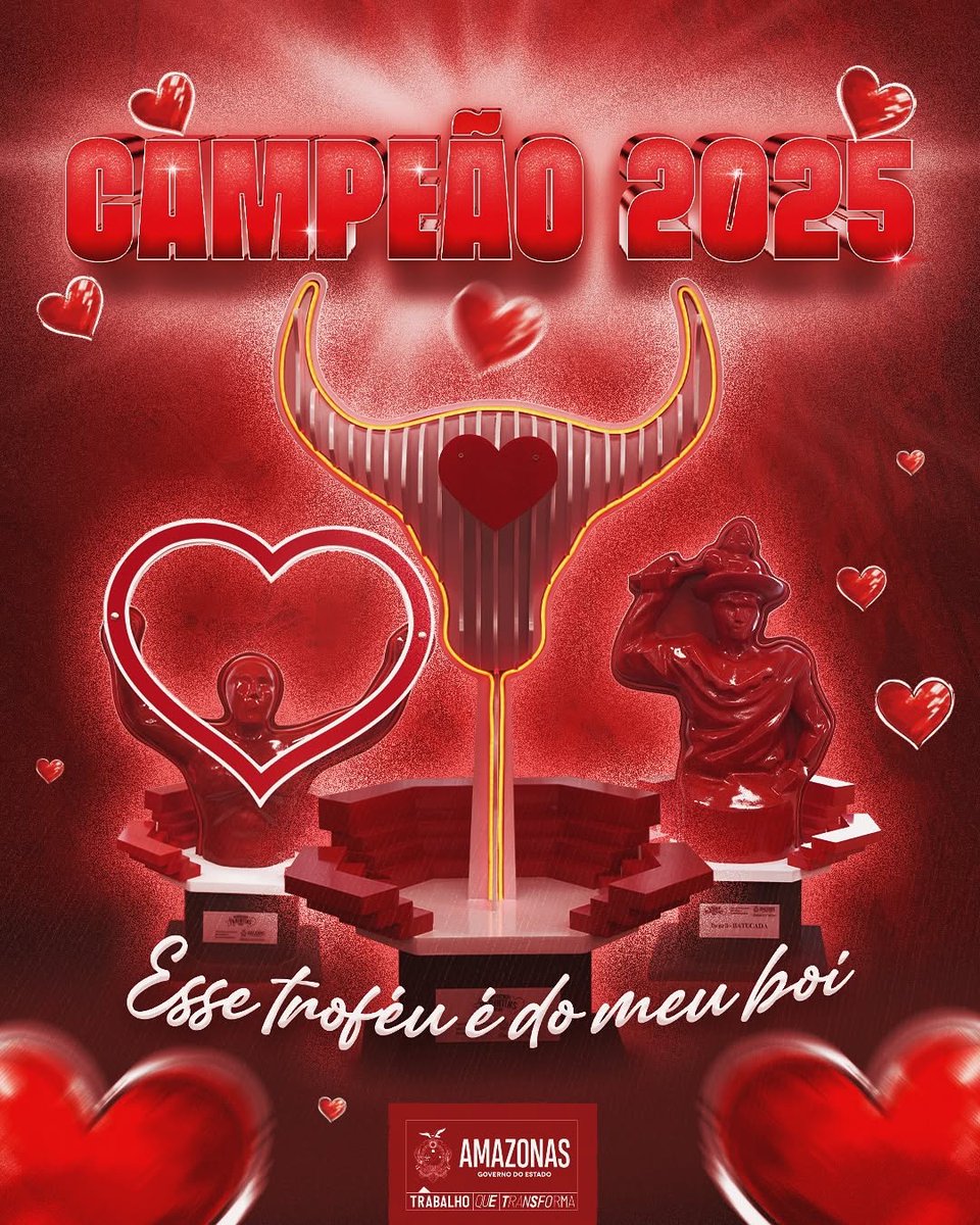 Hugo Gloss (@hugogloss) on Twitter photo O Boi Garantido é o grande campeão do 58º Festival Folclórico de Parintins! ❤️ Com o tema “Boi do Povo, Boi do Povão”, o vermelho e branco conquistou o 33º título da história. Gostaram do resultado?
📸: <a href="/GovernodoAM/">Governo do Amazonas</a> O Boi Garantido é o grande campeão do 58º Festival Folclórico de Parintins! ❤️ Com o tema “Boi do Povo, Boi do Povão”, o vermelho e branco conquistou o 33º título da história. Gostaram do resultado?
📸: <a href="/GovernodoAM/">Governo do Amazonas</a>
