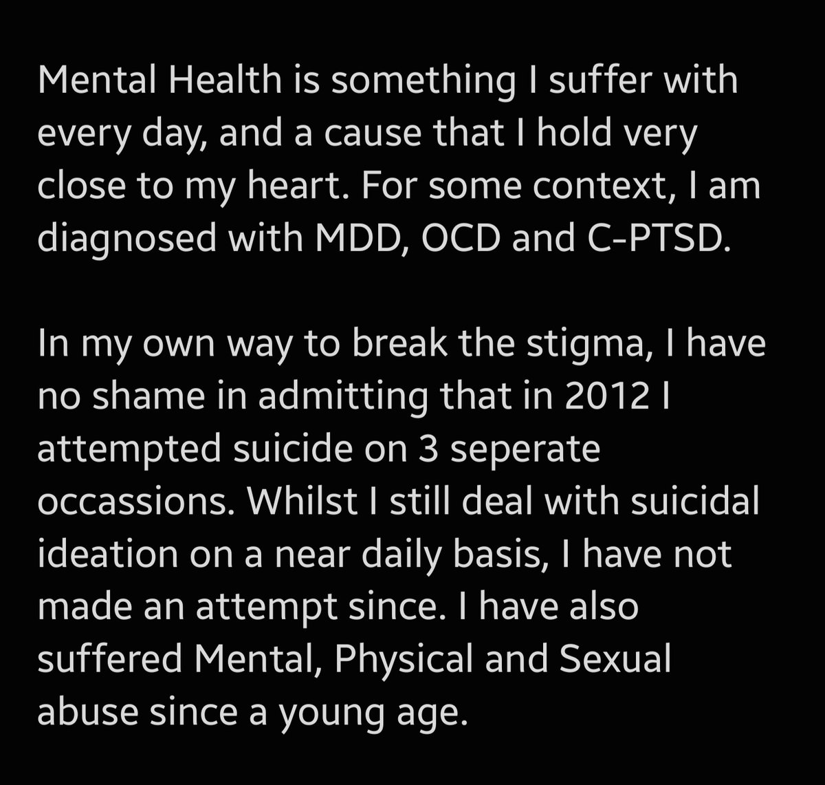 huxismi's tweet image. TW - Suicide and Abuse. Mens Mental Health Month.