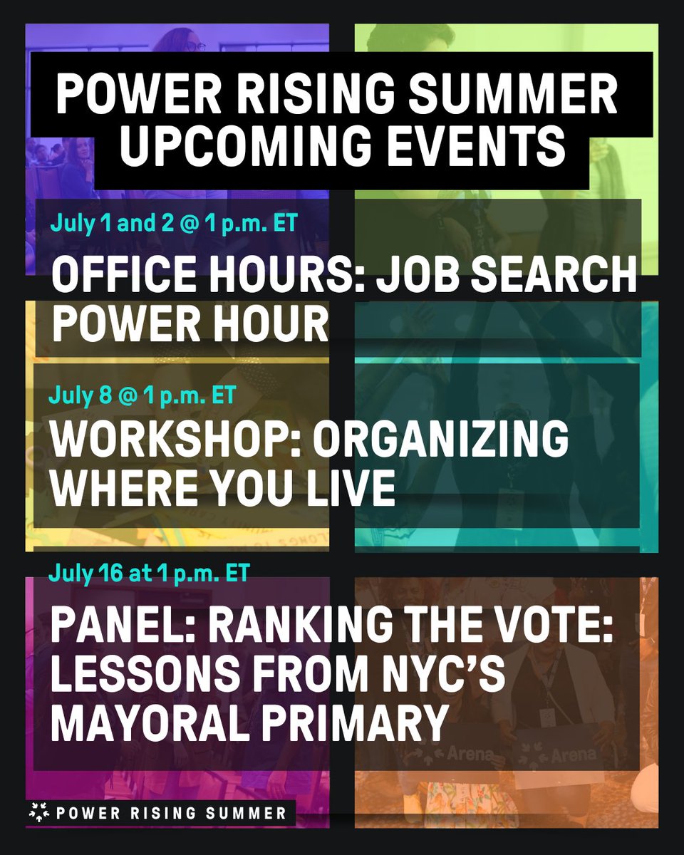 arenasummit's tweet image. We've got great upcoming events for #PowerRisingSummer. Check them out and RSVP today! mobilize.us/arena/