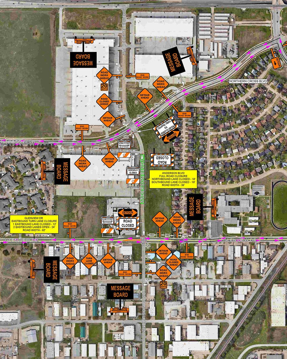 🚧 Anderson Blvd. Closure Extended 🚧
4901 Anderson Blvd. remains closed through Wed, July 9.
🚗 Use detours via N Beach St. &amp; Haltom Rd.

Thanks for your patience as work continues!
#HaltomCity #TrafficAlert #RoadClosure #DriveSafe