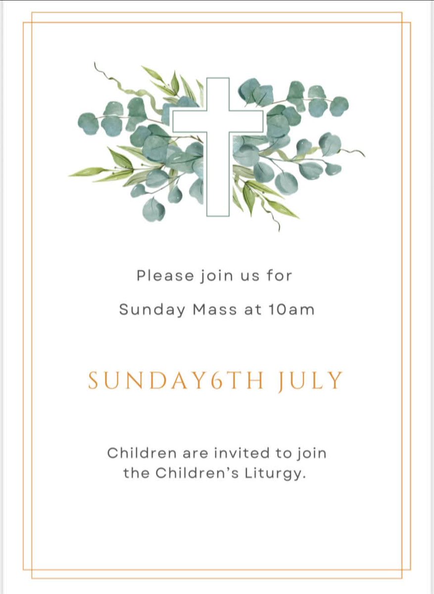 Please join us at Mass this Sunday ✝️
