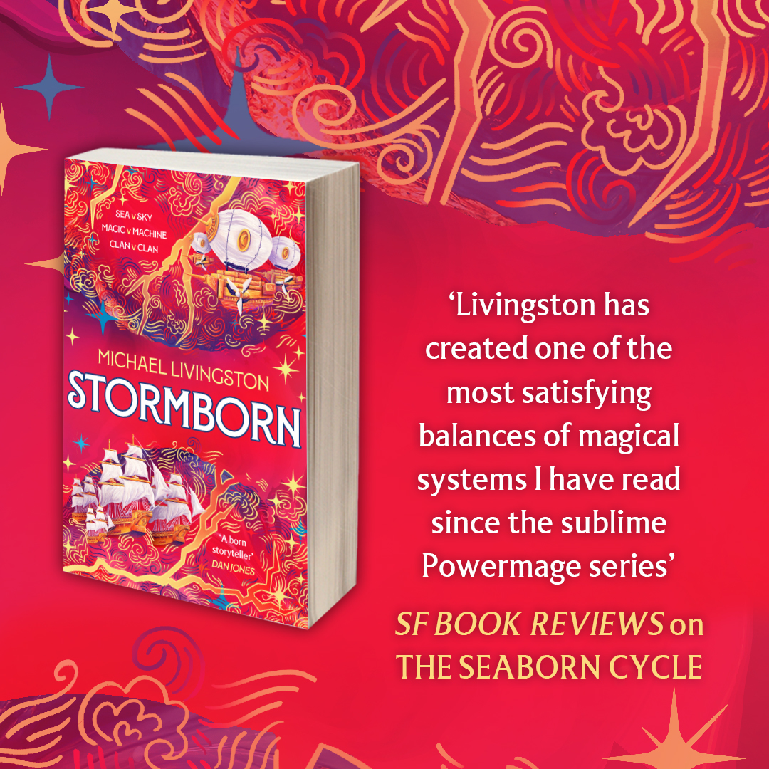 AdAstraFiction's tweet image. 'Livingston has created one of the most satisfying balances of magical systems I have read since the sublime Powdermage series' SF Book Reviews
#Stormborn the stunning conclusion to Michael Livingston's (@medievalguy) #SeabornCycle.
Pre-order now: geni.us/Stormbornorgsoc