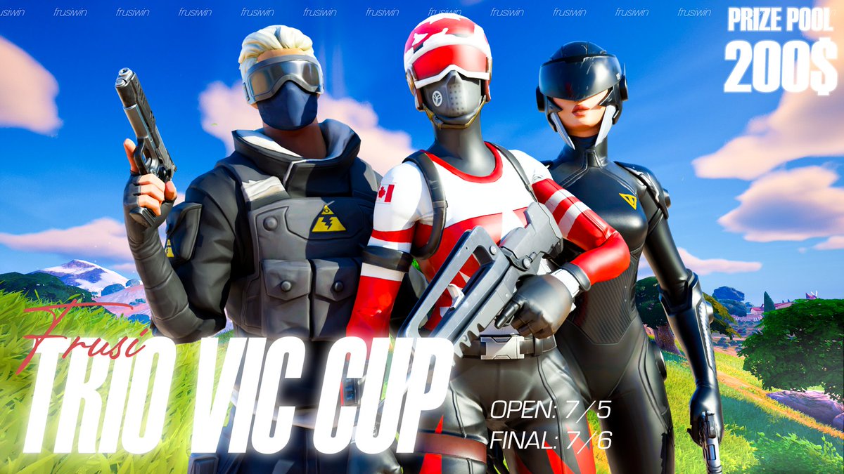 frusiWIN (@frusiwin) on Twitter photo FrusiWIN 🫂 Trio Victory $200 Cash Cup!🏆
( Qualifiers On 5th July! )⏲️
( Finals On 6th July! ) ⏲️
Requirements To Play: 👑
- You Must Follow <a href="/frusiWIN/">S2P frusiWIN</a> & twitch.tv/frusiwin
- Invite Both Your Teammates 2 Server🦾
- @ 3 Friends In The Comments ⏭️
- You Must ❤️+♻️
- Join FrusiWIN 🫂 Trio Victory $200 Cash Cup!🏆
( Qualifiers On 5th July! )⏲️
( Finals On 6th July! ) ⏲️
Requirements To Play: 👑
- You Must Follow <a href="/frusiWIN/">S2P frusiWIN</a> & twitch.tv/frusiwin
- Invite Both Your Teammates 2 Server🦾
- @ 3 Friends In The Comments ⏭️
- You Must ❤️+♻️
- Join