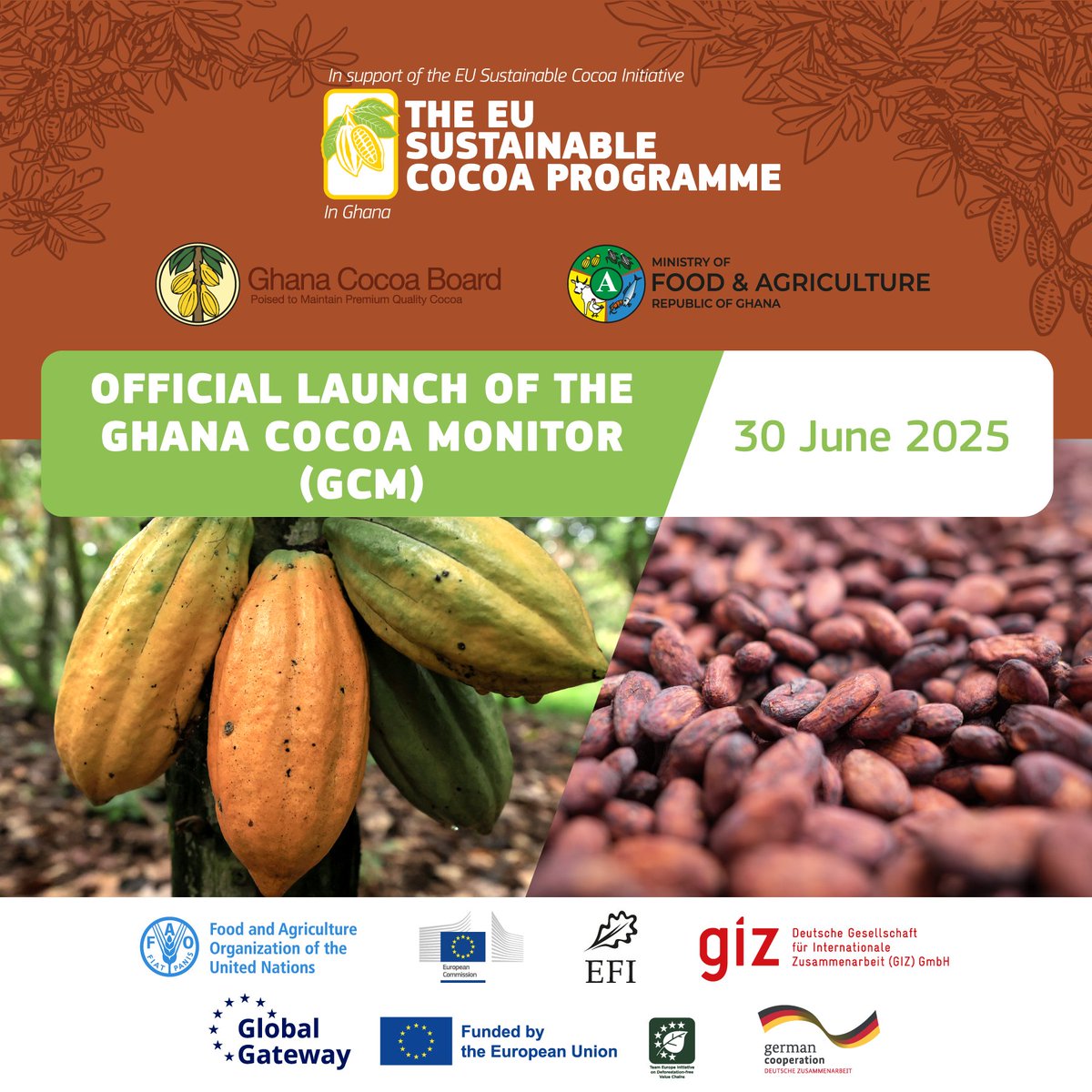 📢 We’re live at the official launch of the Ghana Cocoa Monitor (GCM)
Stakeholders from across the cocoa value chain are coming together to shape a more inclusive and sustainable future for Ghana’s cocoa sector.