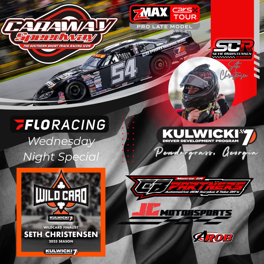 seth_racing's tweet image. Wednesday Plans: 
✅ Find the toughest PLM competition, @CARSTour 
✅ ♠️♦️ use a Wild Card ♣️♥️ @KulwickiDDP 
✅ Chase the 🏁 for 100 laps
#CarawaySpeedway Wednesday Night Special- 48th Annual Firecracker 265 🧨
#CBPartners #AROB