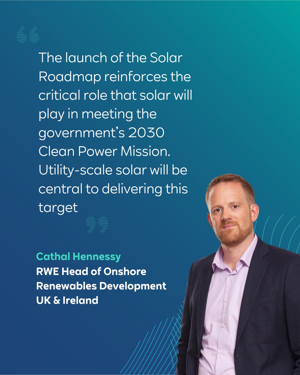 RWE_UK's tweet image. RWE welcomes today's @energygovuk #Solar roadmap for its recognition of the barriers to deployment - such as grid, planning, skills and a clear route to market through CfD reform. Our full statement👉bit.ly/4lq6eGC