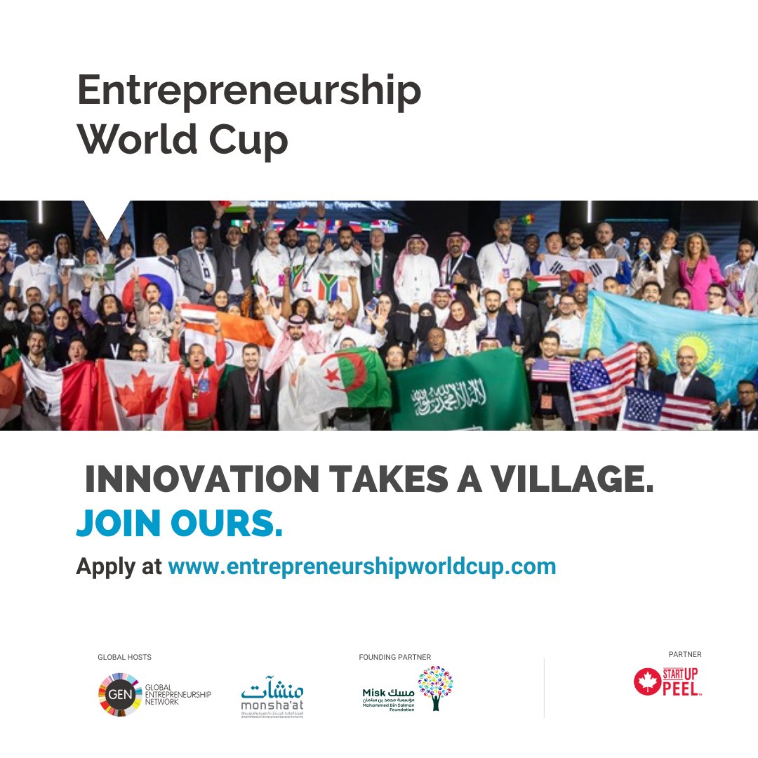 Startup Peel (@startup_peel) on Twitter photo Last day to enter <a href="/unleashingideas/">Global Entrepreneurship Network</a> #EWC2025! Compete for a share of $1.5M in cash prizes.
Get access $3M+ in Perks Just for Applying and 6 months of FounderPass Premium, completely free!
<a href="/Startup_Canada/">Startup Canada</a> <a href="/GlobalStartupsA/">Global Startups</a>
entrepreneurshipworldcup.com/ewc Last day to enter <a href="/unleashingideas/">Global Entrepreneurship Network</a> #EWC2025! Compete for a share of $1.5M in cash prizes.
Get access $3M+ in Perks Just for Applying and 6 months of FounderPass Premium, completely free!
<a href="/Startup_Canada/">Startup Canada</a> <a href="/GlobalStartupsA/">Global Startups</a>
entrepreneurshipworldcup.com/ewc