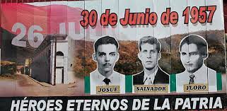 El 30 de junio de 1957, en Santiago de Cuba, son asesinados por esbirros de la dictadura de Fulgencio Batista los combatientes de la lucha clandestina Josué País, Floro Vistel y Salvador Pascual.#heroes