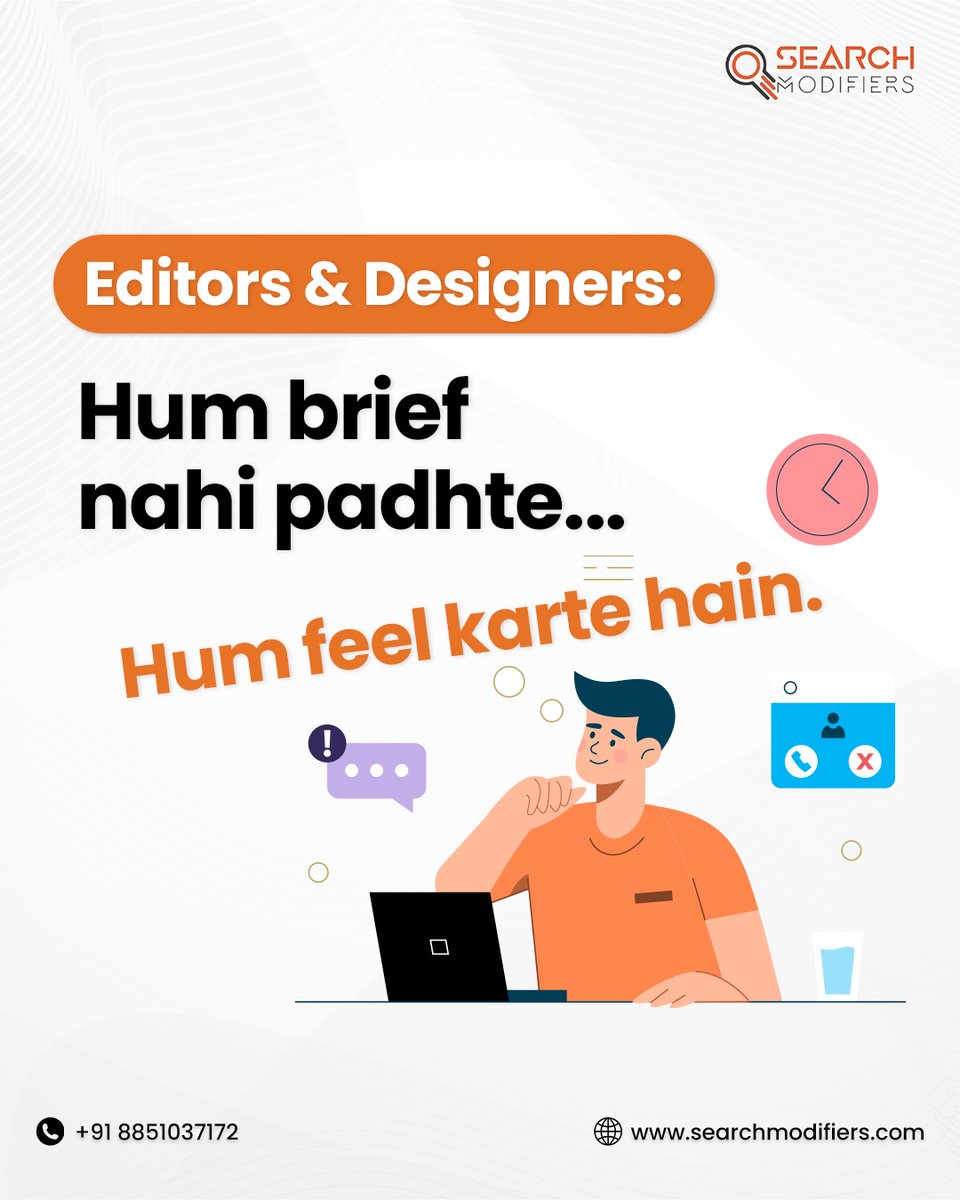 Font ka weight?
Grid ka logic?
Client ka reference?

Sab mehsoos karte hain.
Because real design isn't read—
It's vibed. 😎

To all the moodboard magicians and kerning champions out there—
this one's for you.
<a href="/searchmodifiers/">Search Modifiers</a>

#designerslife #editorhumor #agencylife #creativecopy