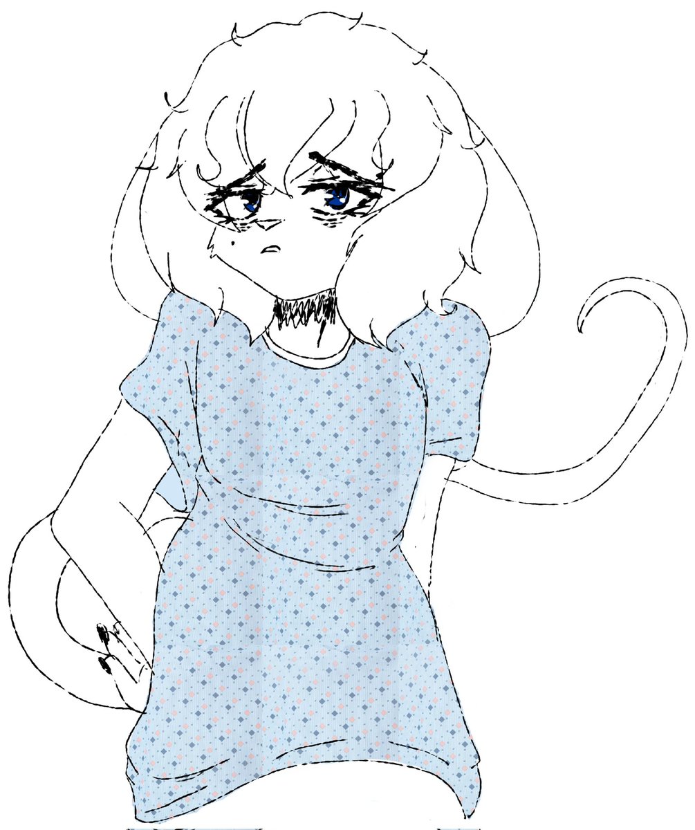 Destroyed my neck to try to draw. I got lazy with so I just looked it up and copy and paste. 

My entire body hurts 🐭. Surgery stinky 😠.