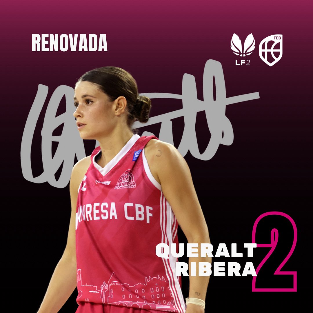 ✍🏻 RENOVADA I Queralt Ribera, renova com a jugadora del Sènior A que competirà a LF2!

#JuguemJuntes #ManresaCBF #LF2