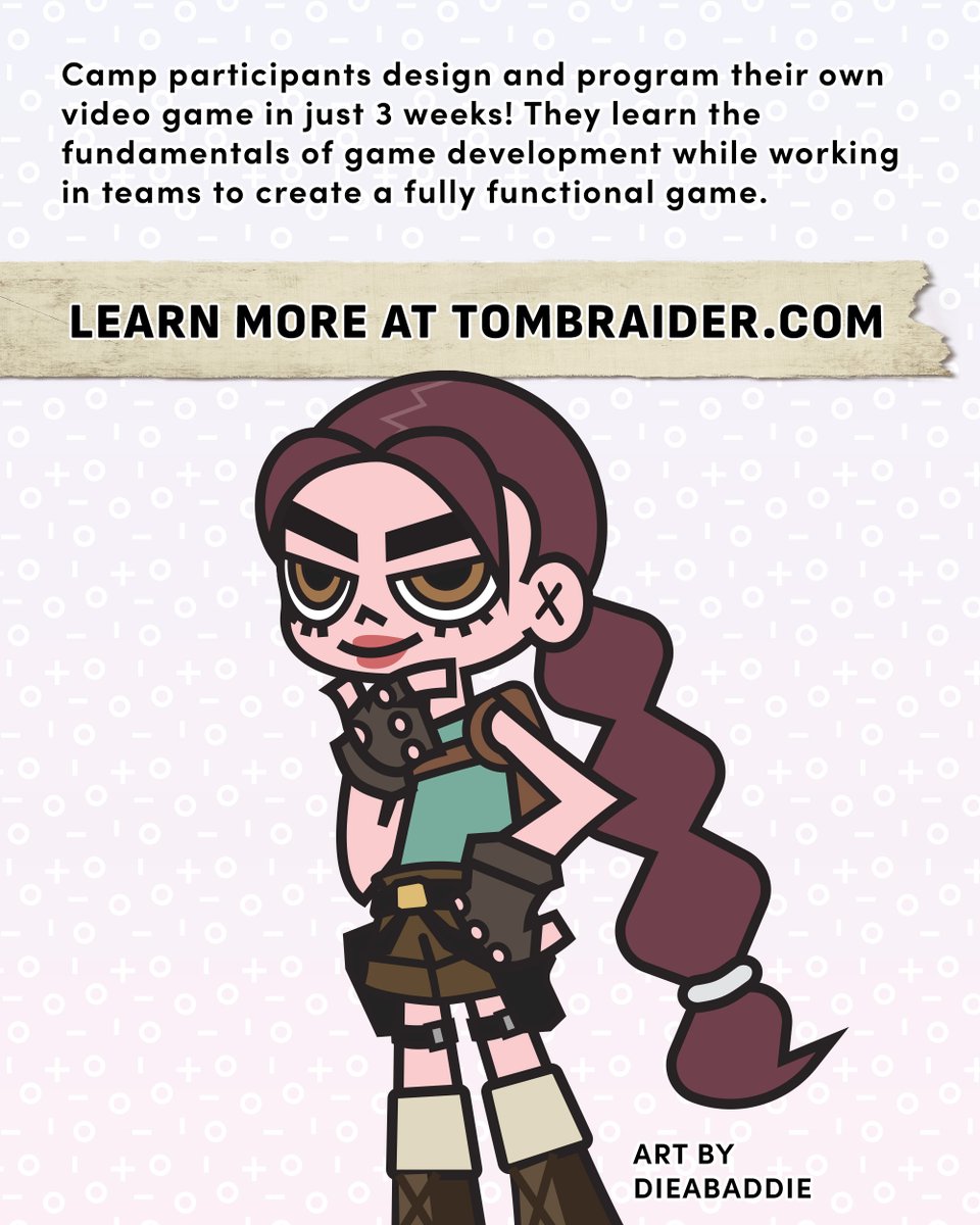 We’re excited to welcome @girlsmakegames back to @crystaldynamics Bellevue studio for the 4th year! tombraider.com/news/collabora…
This 3-week camp teaches girls to team up, learn game development fundamentals, and create their own fully functional video game from start to finish.

Art