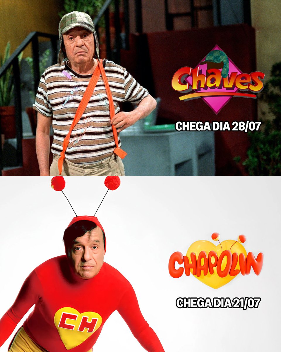 não contavam com a minha astúcia…🫡🤭

#ChapolinColorado e #Chaves tão chegando no meu streaming em julho 🥳🥳🥳🥳