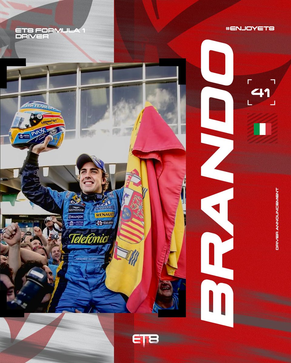 ET8 (@et8esports) on Twitter photo SIGNING ✍️🏻 | <a href="/PGR_Brando/">PGR_Brando</a> joins ET8.
After several stints away from the team, Brando has made the decision to return to his home.
We are delighted to welcome the Italian back to the team.
His pace and experience will undoubtedly contribute to maintaining our position at the top. SIGNING ✍️🏻 | <a href="/PGR_Brando/">PGR_Brando</a> joins ET8.
After several stints away from the team, Brando has made the decision to return to his home.
We are delighted to welcome the Italian back to the team.
His pace and experience will undoubtedly contribute to maintaining our position at the top.