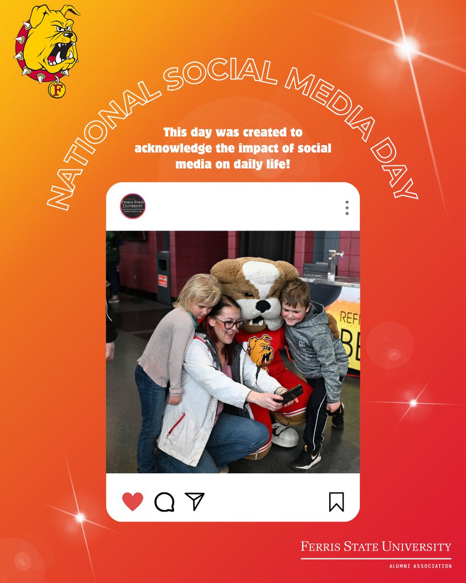 FerrisAlumni's tweet image. Happy National Social Media Day! Share your favorite memory from Ferris or tag a friend below! 👇🐶

#FERR1S #FerrisForward #BulldogForLife