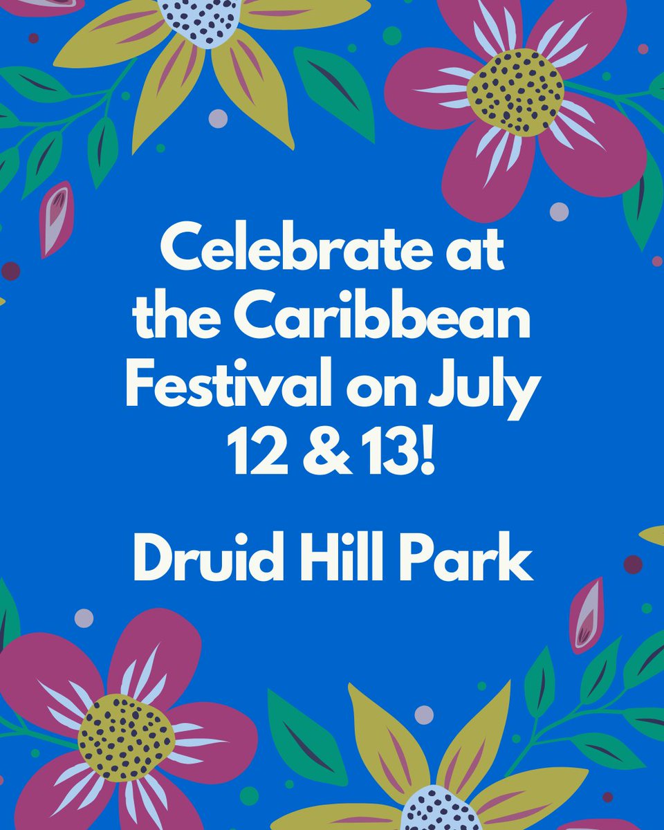 June is #CaribbeanAmericanHeritageMonth, but the party doesn’t stop! 

Celebrate the diverse cultures of the Caribbean with fellow Baltimore residents on July 12 and 13 at the Baltimore Washington One Carnival at Druid Hill.