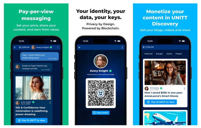 ✔ Excited for UNITT! This Kadena-powered app lets creators earn 98% on pay-per-view content while keeping your data private with encryption. 

Say goodbye to ads &amp; subscriptions—join the decentralized revolution! 

🔗x.com/UNITT_io/statu…

#UNITT #Kadena #Web3 #PrivacyMatters