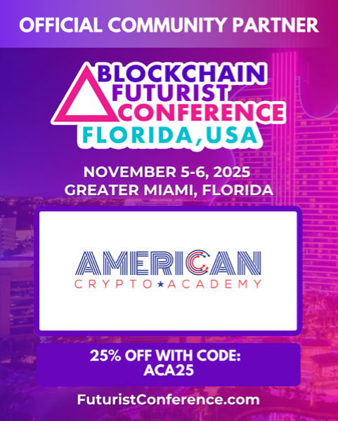 American Crypto Academy (@uscryptoacademy) on Twitter photo The American Crypto Academy is thrilled to be an Official Community Partner of <a href="/Futurist_conf/">Blockchain Futurist Conference</a> and <a href="/Ethereum_Women/">ETHWomen</a> for their U.S. debut! πΊπΈπ
Join us in Florida on November 5-6, 2025 for Blockchain Futurist Conference - Canadaβs longest-running Web3 event is finally crossing The American Crypto Academy is thrilled to be an Official Community Partner of <a href="/Futurist_conf/">Blockchain Futurist Conference</a> and <a href="/Ethereum_Women/">ETHWomen</a> for their U.S. debut! πΊπΈπ
Join us in Florida on November 5-6, 2025 for Blockchain Futurist Conference - Canadaβs longest-running Web3 event is finally crossing