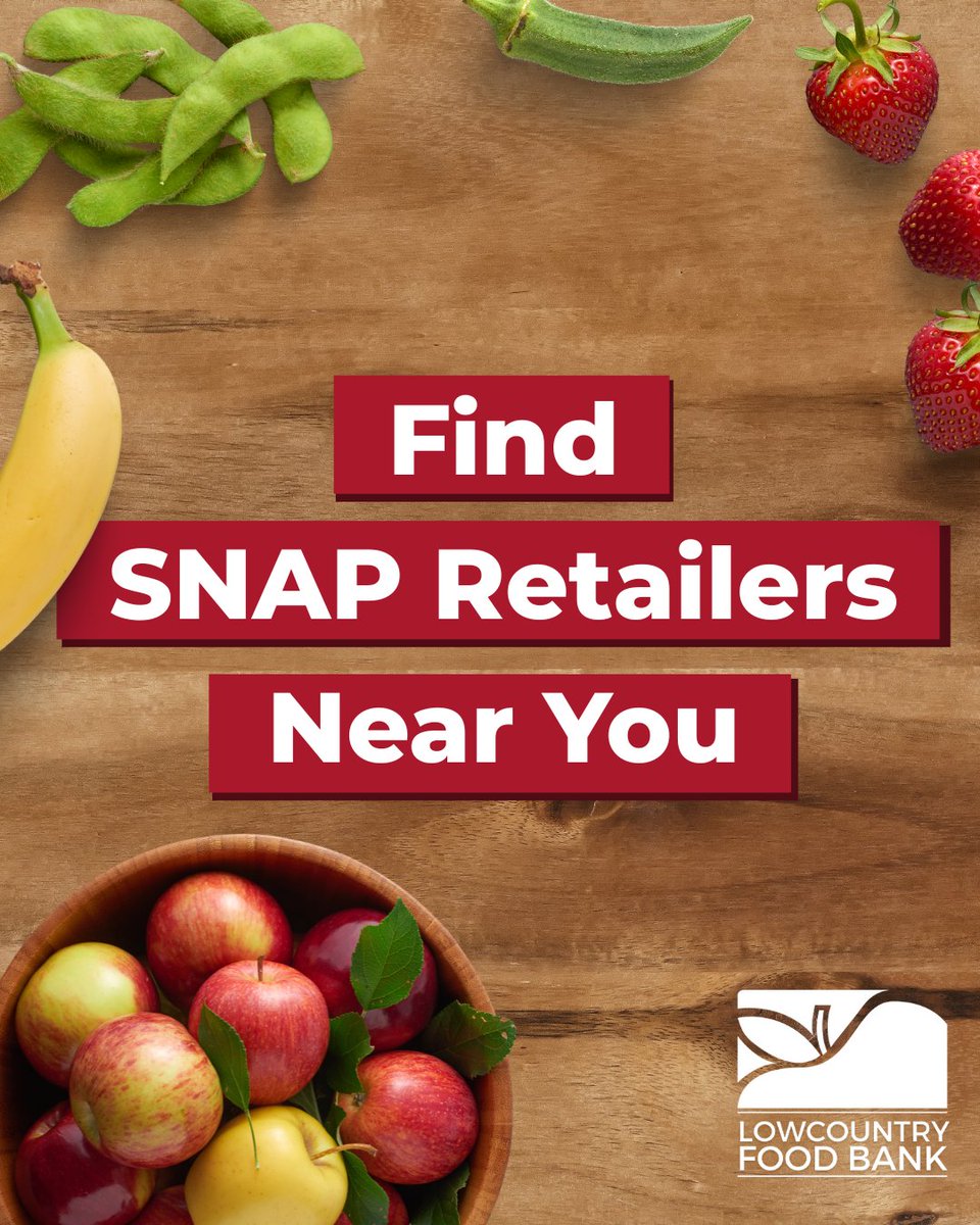 💳 SNAP benefits can be used at grocery stores, farmer’s markets, and even online platforms like Instacart and Uber Eats. 🛒📲

To find SNAP retailers near you, visit: fns.usda.gov/snap/retailer-…

#FeedingTheLowcountry #LowcountryFoodBank #CommunitySupport #SNAPBenefits