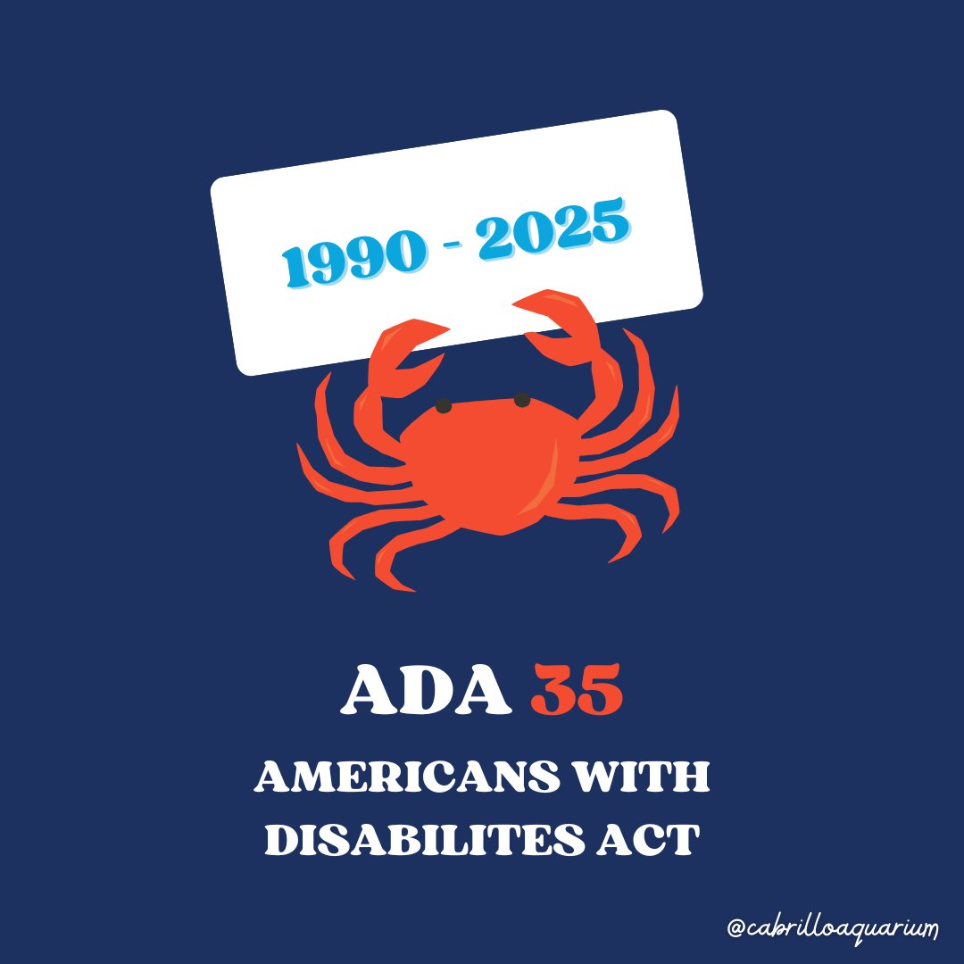 Today marks the important signing of the Americans with Disabilities Act in 1990. Join the Aquarium in recognizing the contributions and experiences of people with disabilities. We are all wonderfully different, just like the sea creatures we love!