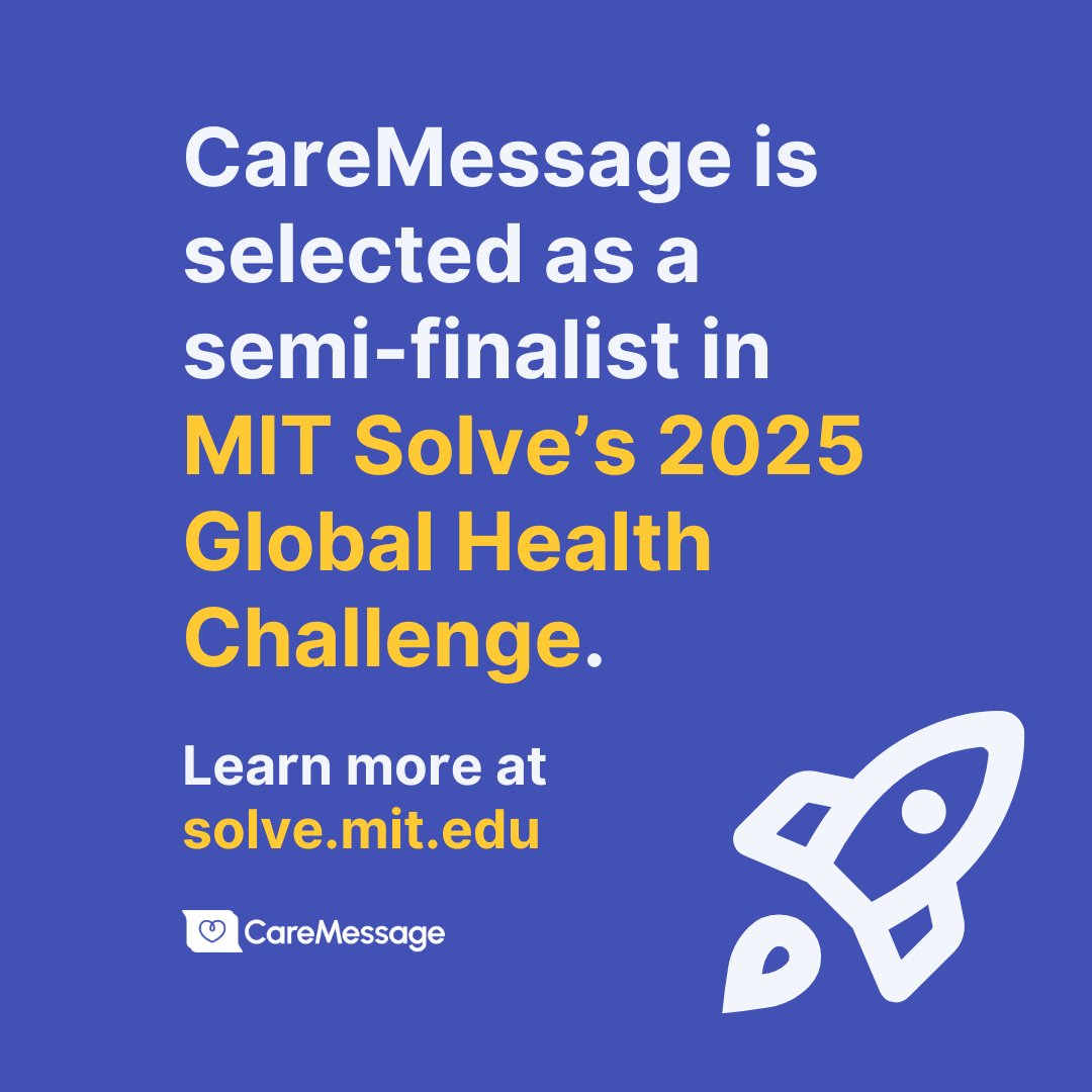 We are excited to share that CareMessage was selected as a semi-finalist in @solvemit 2025 Global Health Challenge. Learn more about the challenge and our solution here: ow.ly/8EVU50WhH0q
