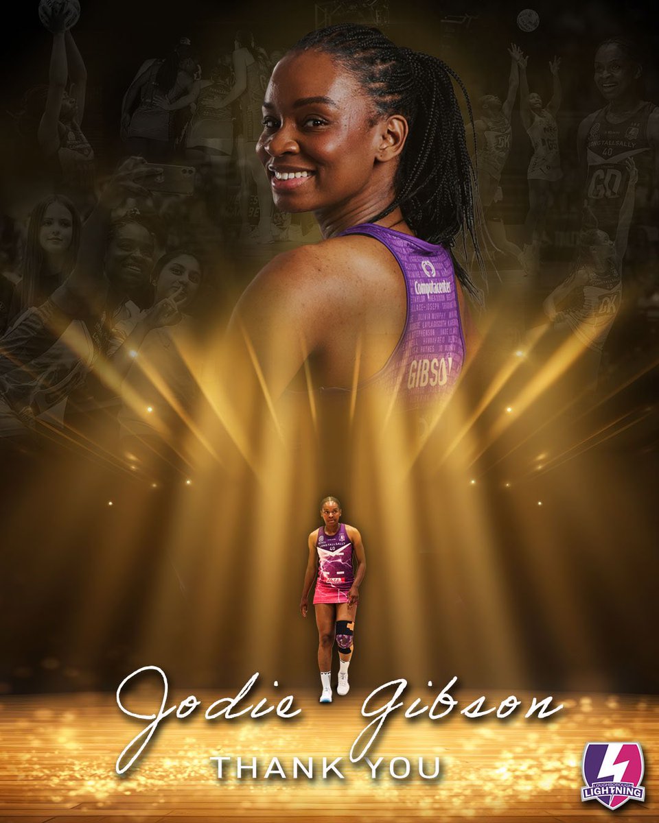Thank you Jodie Gibson, for an incredible career and everything you have given to Lightning and the game. A true legend, ambassador and role model both on and off the court. Your impact and service to netball will be felt for years to come. We wish you all the best in your next
