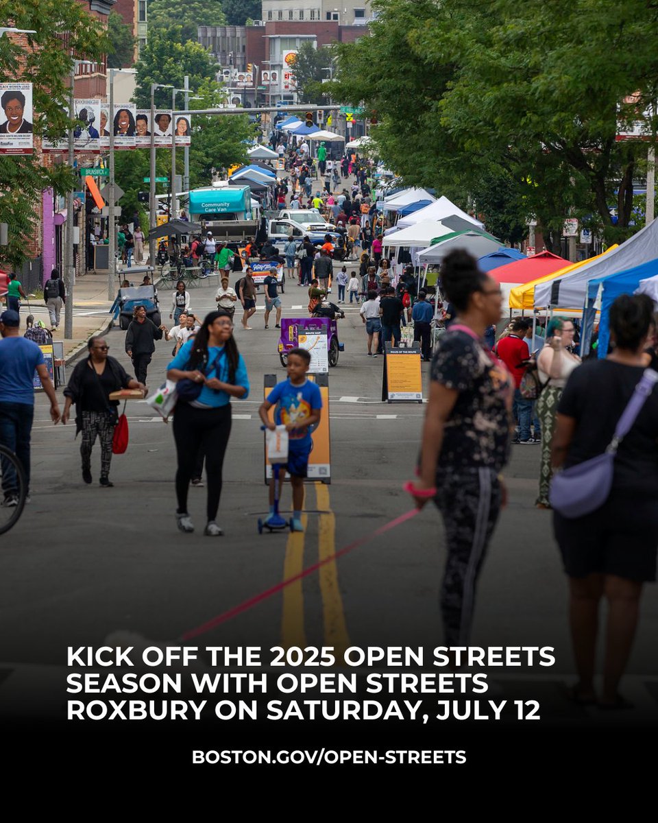 Kick off the 2025 Open Streets season with Open Streets Roxbury on Saturday, July 12! 

boston.gov/open-streets