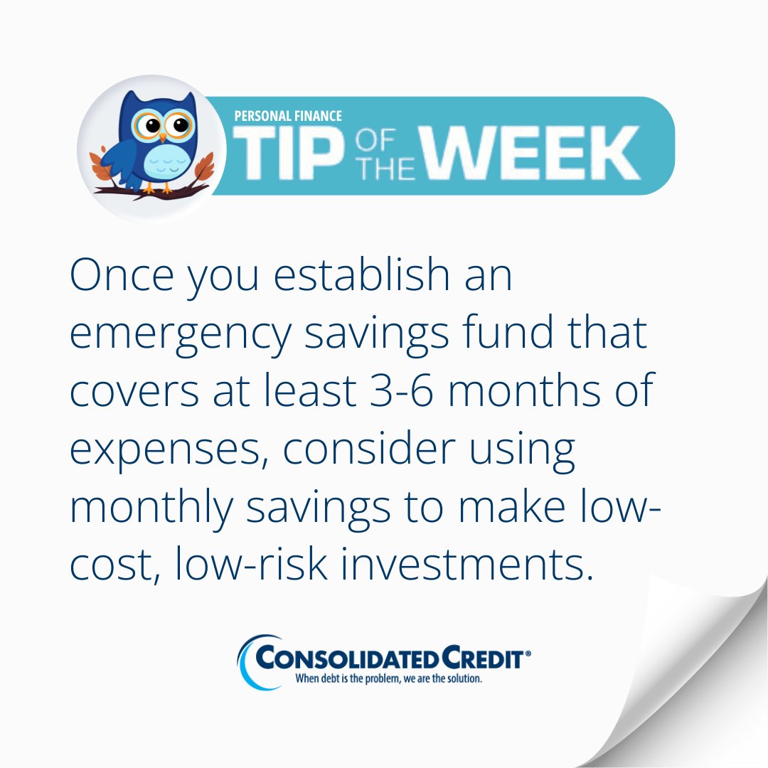 💡TipOftheWeekContest #WINMoney
❤️‍, share &amp; invite others to follow us for a chance to win $50 monthly!

🚑 Why you need an #EmergencySavingsFund and how to save for the unexpected without breaking the bank:ow.ly/IGzr50WhKYO

#ConsolidatedCredit #DebtSucks ☎️844-450-1789