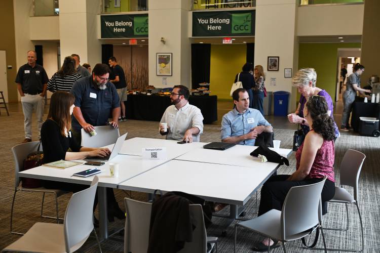 MassFFandInfra's tweet photo. Last week, FFIO Director Quentin Palfrey and our team joined municipal leaders from Franklin County in #Greenfield to learn about how the Healey-Driscoll Administration can support local #infrastructure projects. Thanks to all who joined us and to @GfldCommCollege for hosting us! https://t.co/02KRa3eMo1