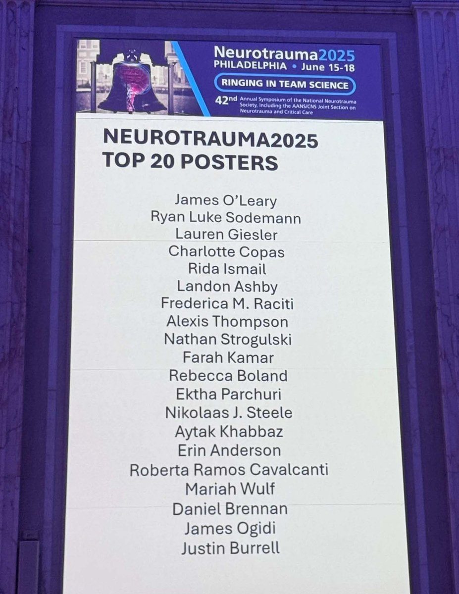 Neurosurgery_IU's tweet image. Congrats to postdoc fellow Aytak Khabbaz, MD, from Lingxiao Deng's lab, for her standout presentation at the 2025 National Neurotrauma Society Symposium. Her work was recognized as a Top 20 Poster. She also received a Travel Award and the prestigious WiNTR Research Award.