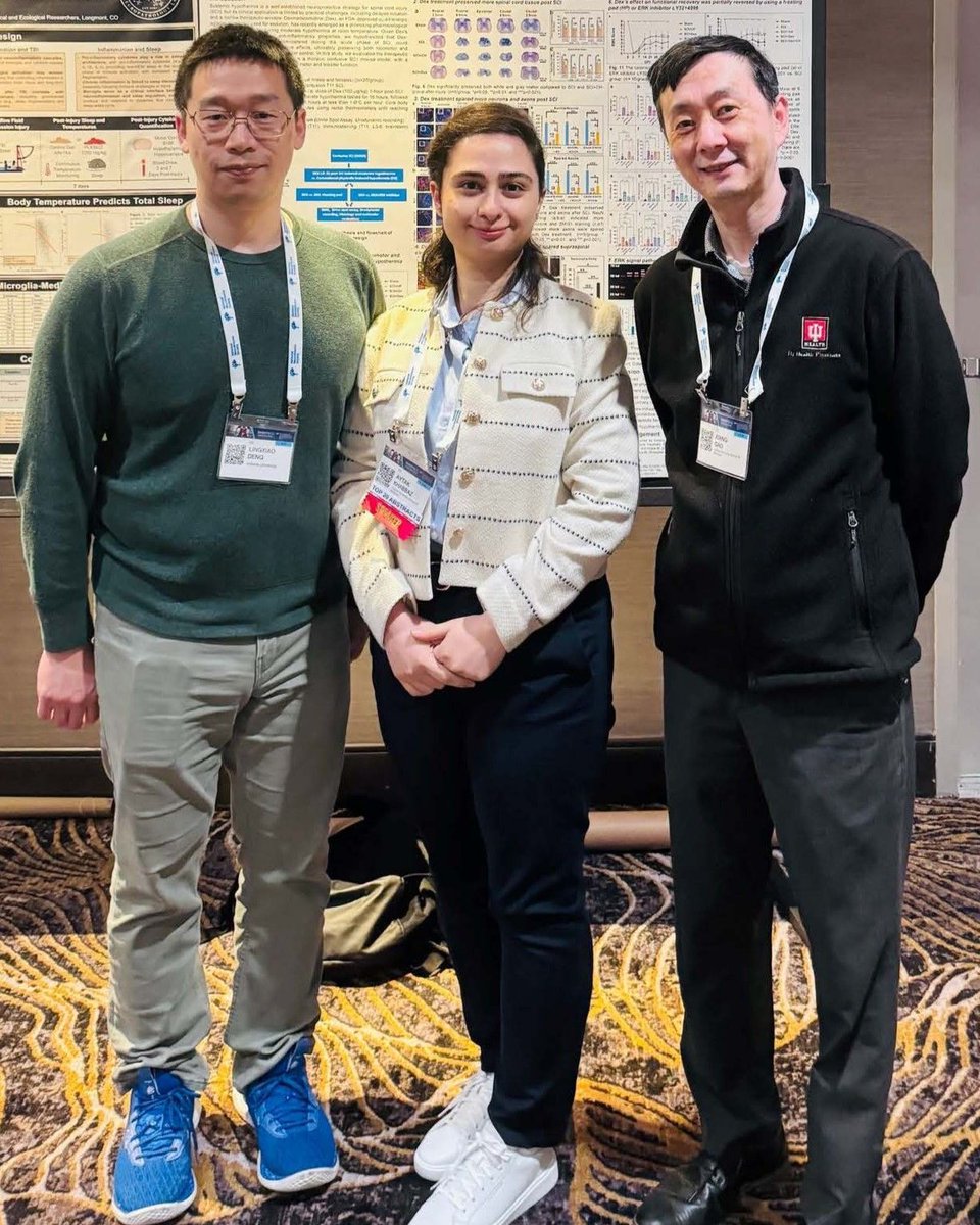 Neurosurgery_IU's tweet image. Congrats to postdoc fellow Aytak Khabbaz, MD, from Lingxiao Deng's lab, for her standout presentation at the 2025 National Neurotrauma Society Symposium. Her work was recognized as a Top 20 Poster. She also received a Travel Award and the prestigious WiNTR Research Award.