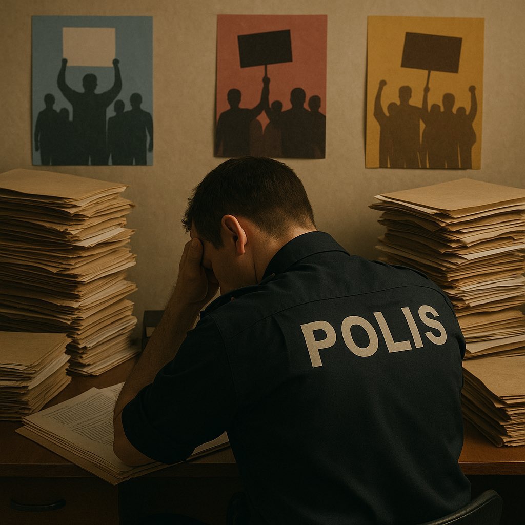EmniyetBirlik's tweet photo. Bizler devletin saat başı ücrette en ucuza çalıştırdığı memurlarız.

160 saat çalışan ile 300 saat çalışanın aynı maaşı aldığı tek kurumuz.

 #GörevTavanMaaşTaban https://t.co/eigtMBFtGY