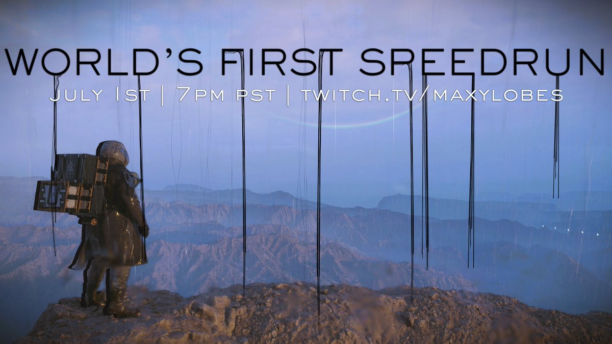 In 24 Hours, I'm attempting what may be the world's first ever full game speedrun.
Tomorrow Is In My Hands #DeathStranding2