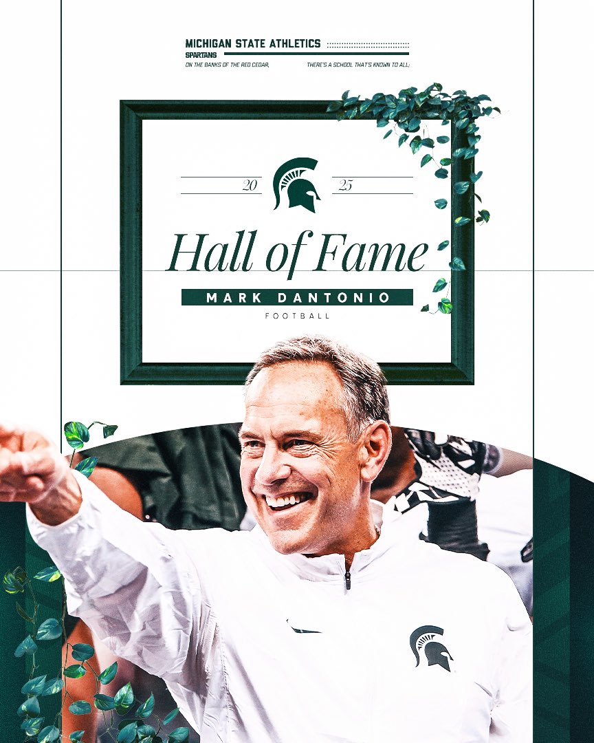 College Football Hall of Fame ✅
Rose Bowl Hall of Fame ✅
MSU Athletics Hall of Fame 🔜

Congrats, Coach Dantonio!