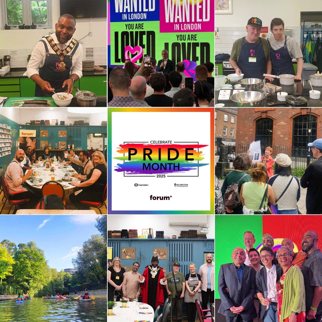 As Pride Month 2025 draws to a close forum+ would like to thank everyone who joined with us.

So many meaningful connections &amp; special memories have been made as we cooked, kayaked, created &amp; celebrated #PrideMonth together across Camden &amp; Islington🏳️‍🌈🎉

#camden #islington #pride