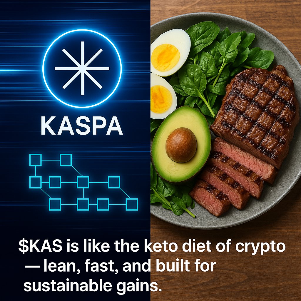TheKaspaBoxer's tweet photo. 🥩💰 $KAS is like the keto diet of crypto:

⛓️ No bloat – Just pure, lean BlockDAG performance

⚡ Fast metabolism – Transactions confirmed in seconds

🧠 Low-carb, high-efficiency – Minimal overhead, max scalability

🥇 Sustainable gains – Built for long-term health (and wealth)

Cut the carbs. Stack the KAS. 🧱🚀

Lets Create The Fittest Community In All Of Web3! 🥇

#Kaspa #Crypto #Keto #Blockchain #Web3 #KRC20