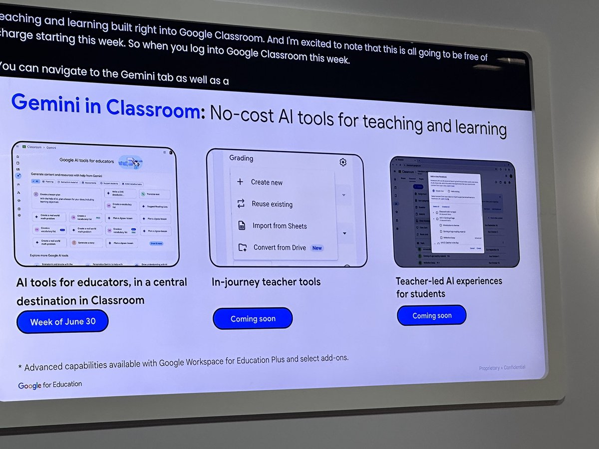 So excited to hear about the integration of #Gemini in #GoogleClassroom #GoogleEDU <a href="/ISTEofficial/">ISTE</a> #ISTELive25 Coming to your Google Classroom account next week!
