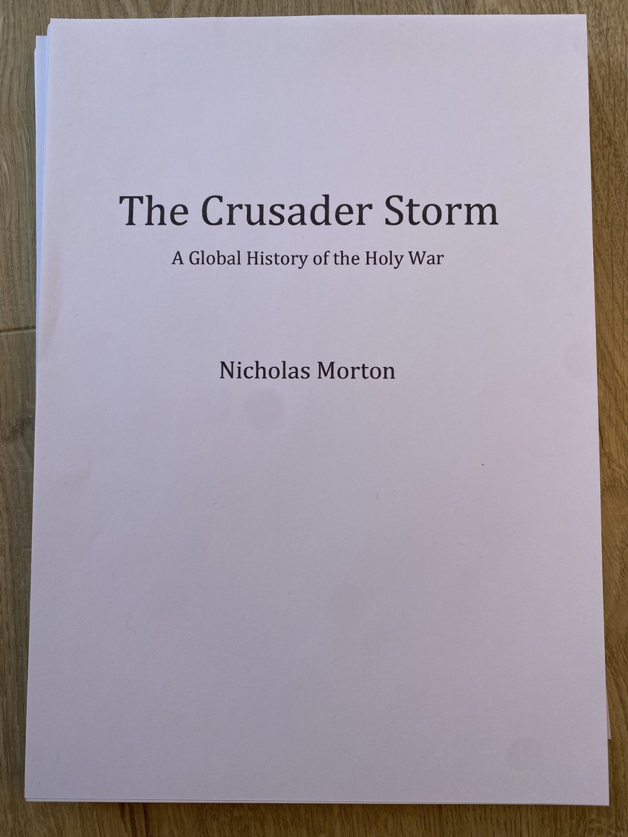 Finished!  It gives me great pleasure to introduce my new book...

"The Crusader Storm: 
A Global History of the Holy War" 

A history of the Crusades and the Middle East (1097-1187) told from ten different cultural perspectives. 

Just sent off to the publishers.