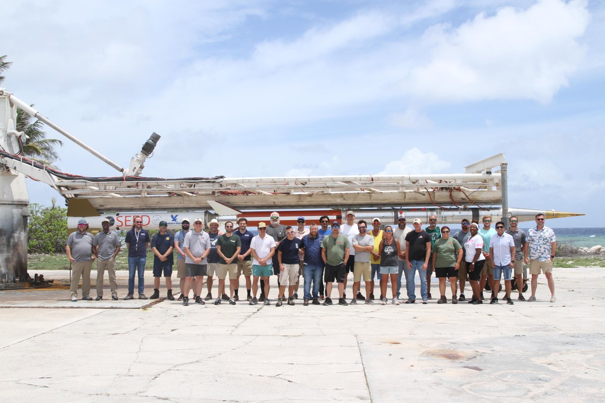 NASASun's tweet image. Two successful launches, and that’s a wrap! 🚀🚀
The two SEED mission rockets launched from Kwajalein Atoll in the Marshall Islands on June 20 and June 28, reaching peak altitudes of 95 miles (153 kilometers) and 97 miles (157 km), respectively.
Preliminary data suggest that…