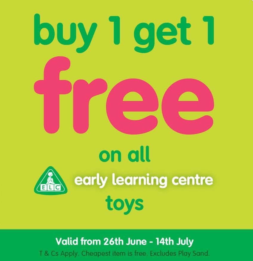 Buy 1, get 1 FREE on all early learning toys at The Entertainer!💚