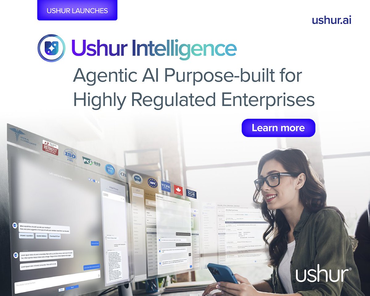Ushur Intelligence launches a new era of #AIAgent solutions for healthcare, insurance, and financial enterprises—enabling secure, compliant, and scalable automation across the customer lifecycle. hubs.la/Q03vfCFl0 #AIAgents #AgenticAI #DigitalInnovation #Fintech #CX #AI