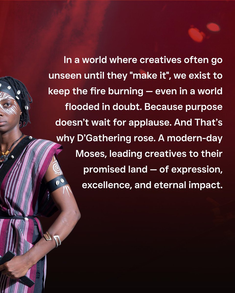 dgathering_'s tweet photo. D’Gathering is back with FIRE to break the record we’ve set.🔥

For every dreamer, doer, dancer, painter, poet, designer, filmmaker, and voice that’s dared to create when no one was clapping
It’s time again to gather.

#DGathering #RecordBreakers #DG2025 
#dgatheringofcreatives https://t.co/Gk2OMIMmKi