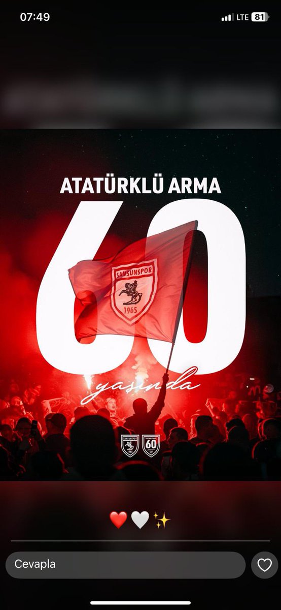 YY_Samsun's tweet photo. Bugün Atatürklü  Arma için çok özel bir gün...

Bugün, 60 yıl sonra geldiğimiz noktada, Avrupa’ya doğru ilerlerken, geçmişimizin şanlı, gururlu ve onurlu hatırasına tüm gücümüzle sahip çıkarak yeni zaferlere yelken açıyoruz... 😍🧿🎉❤️🤍

60 yıl boyunca tarihimizi hep birlikte yazdık, hep birlikte yaşadık. Daha nice yeni 60. Yıllara hep birlikte... 🙏 

60. Yılımız en güzel şekilde kutlu ve mutlu olsun!... 🧿🤍❤️🎉

#Samsunspor60Yaşında